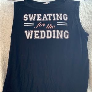 Sweating for the wedding tank top! Size XL